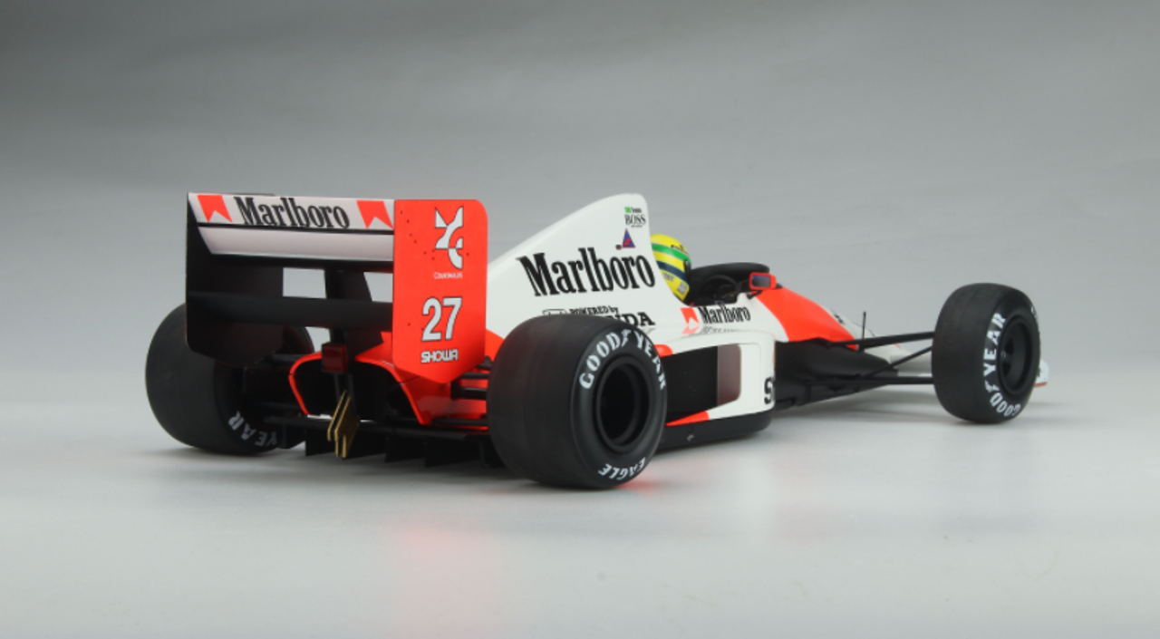 1/12 Minichamps 1990 Ayrton Senna McLaren MP4/5B #27 Formula 1 World Champion Car Model