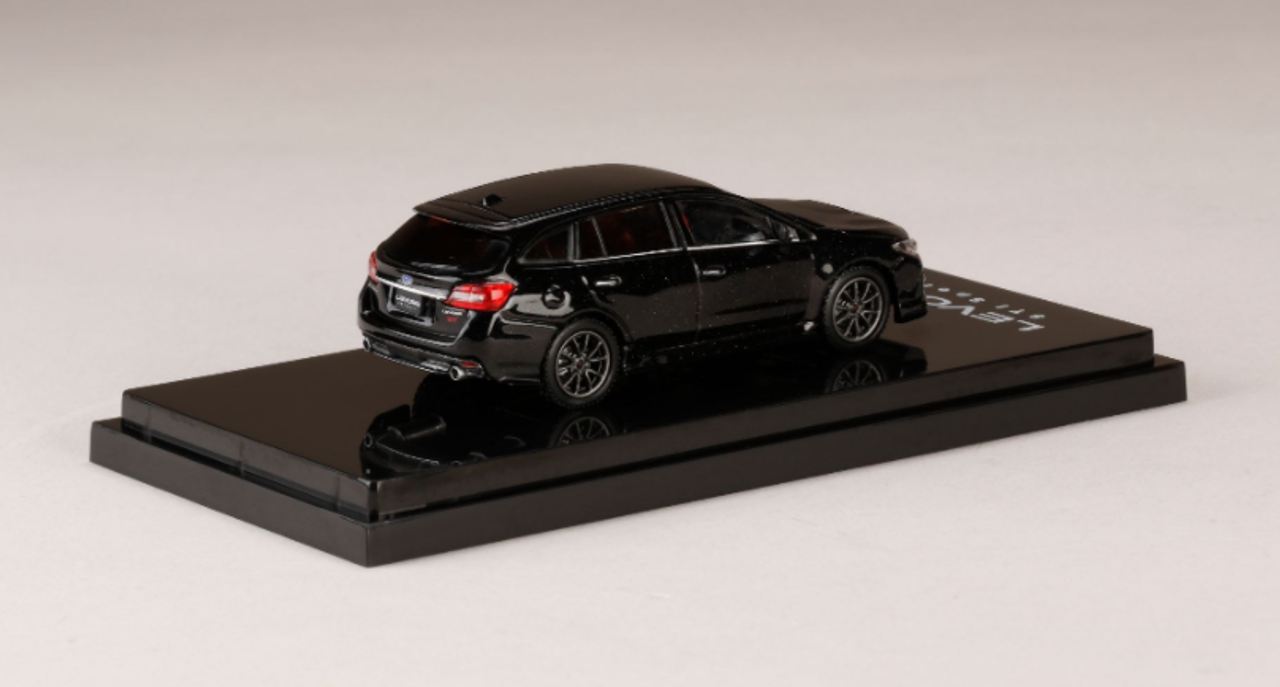 1/64 Hobby Japan SUBARU LEVORG STI Sport EyeSight Black Selection (VM / Type F）Genuine Optional Parts Equipped Black Silica Diecast Car Model