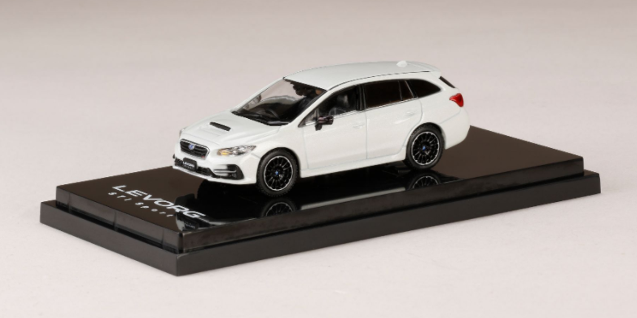 1/64 Hobby Japan SUBARU LEVORG STI Sport EyeSight Black Selection (VM / Type F）Crystal White Pearl Diecast Car Model