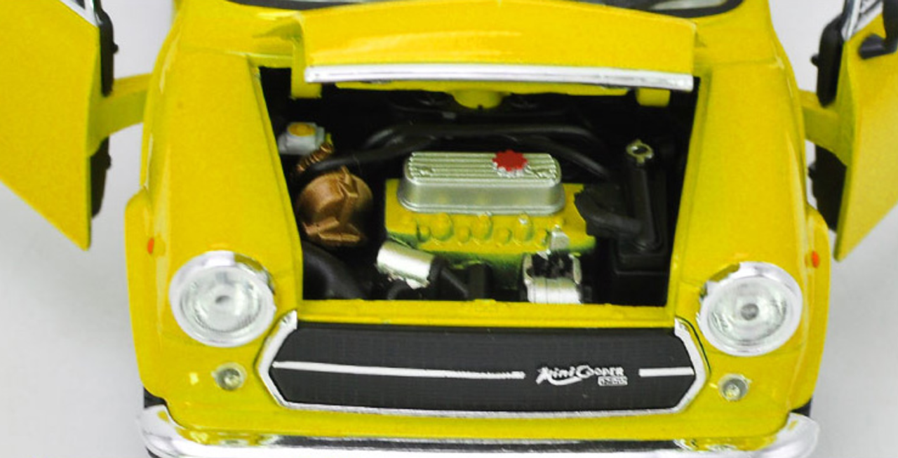 1/24 Welly FX Mini Cooper 1300 Mr. Bean (Yellow) Diecast Car Model