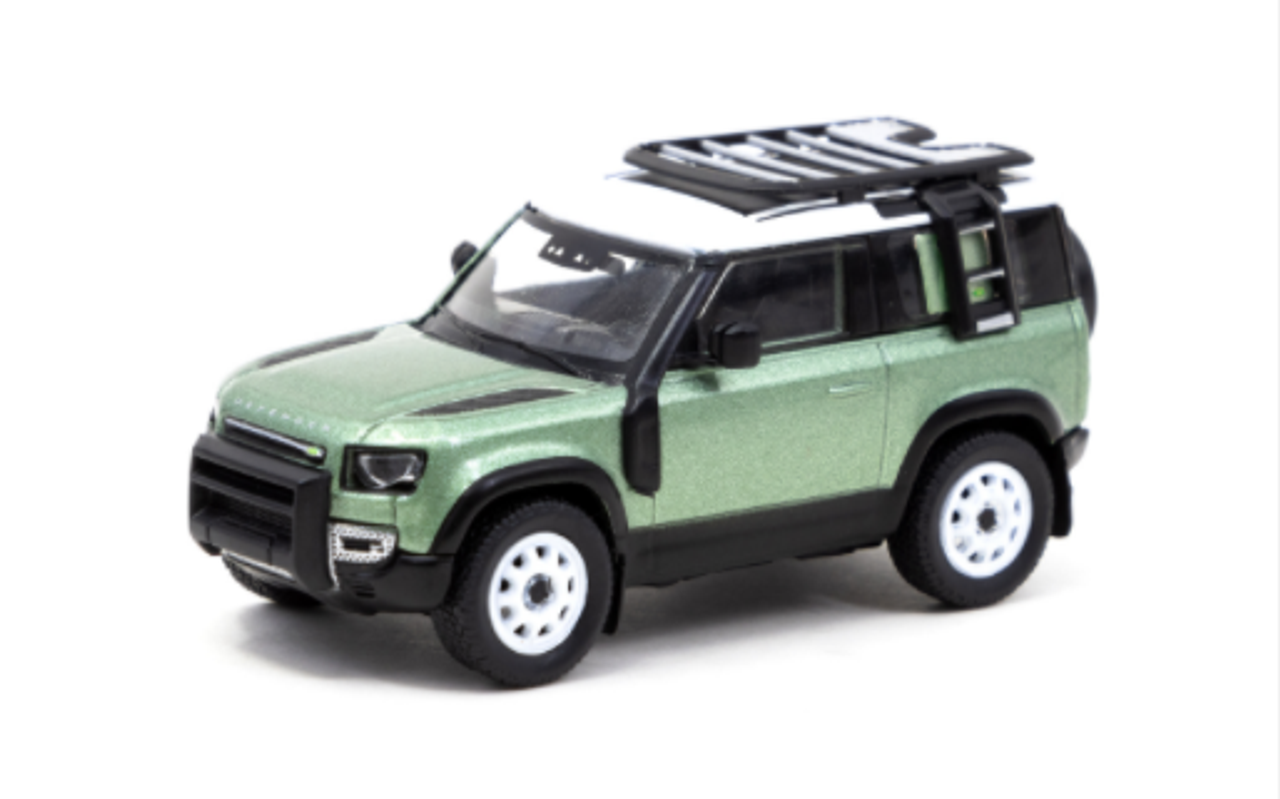 1/64 Tarmac Works Land Rover Defender 90 Green Metallic Special Edition Diecast Car Model