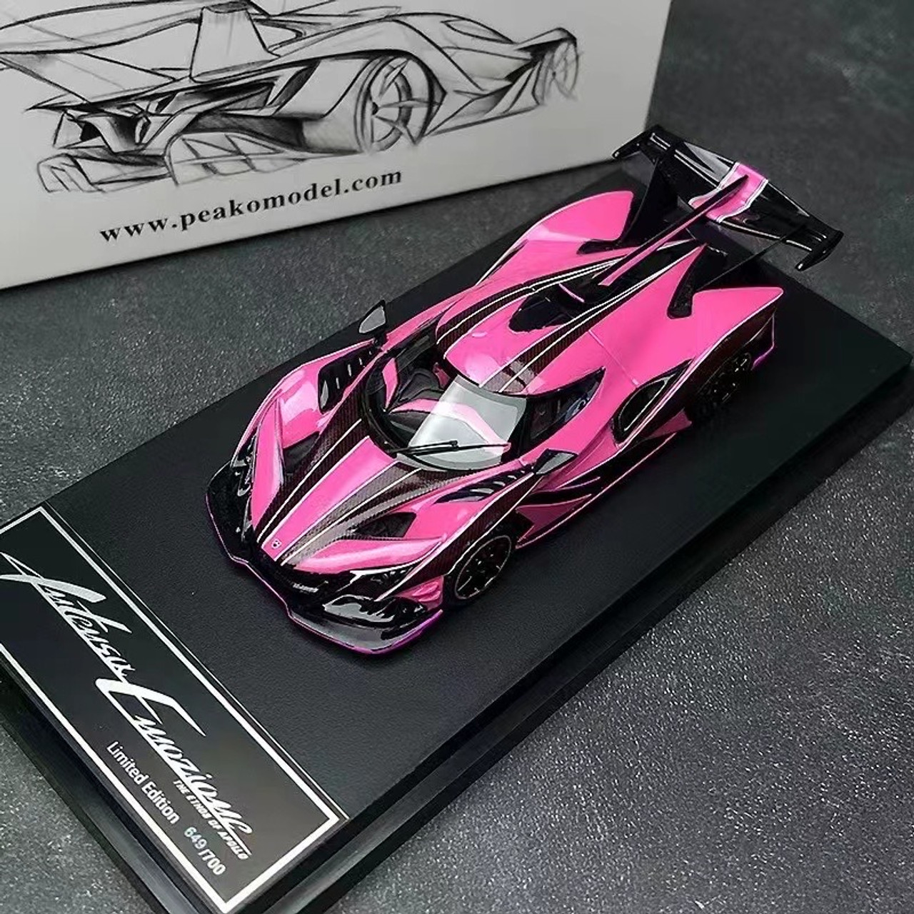 1/64 Peako Apollo IE (Pink) Resin Car Model Limited 700 Pieces