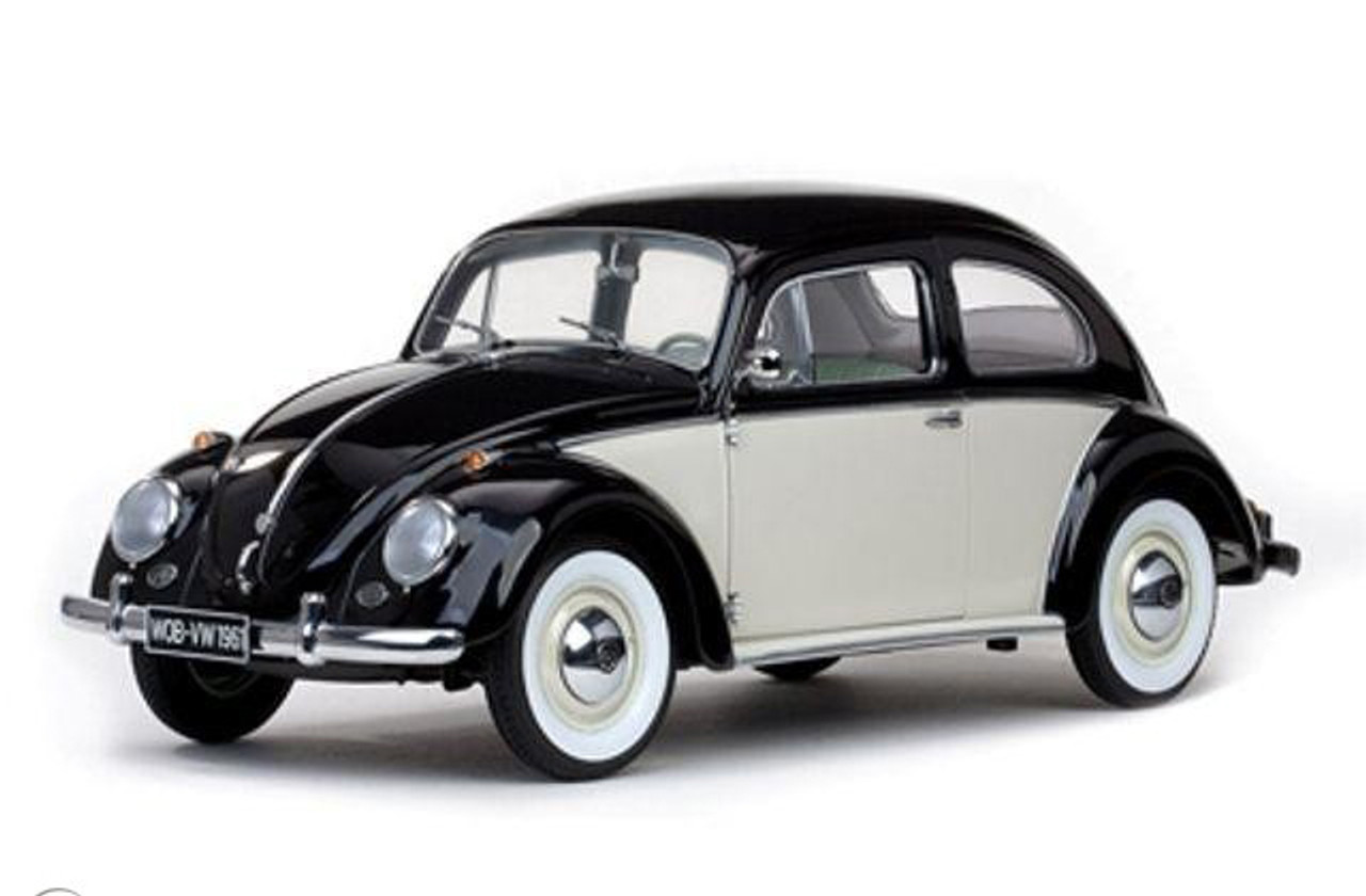 1/12 Sunstar 1961 Volkswagen VW Beetle Saloon (Black & White) Diecast Car Model