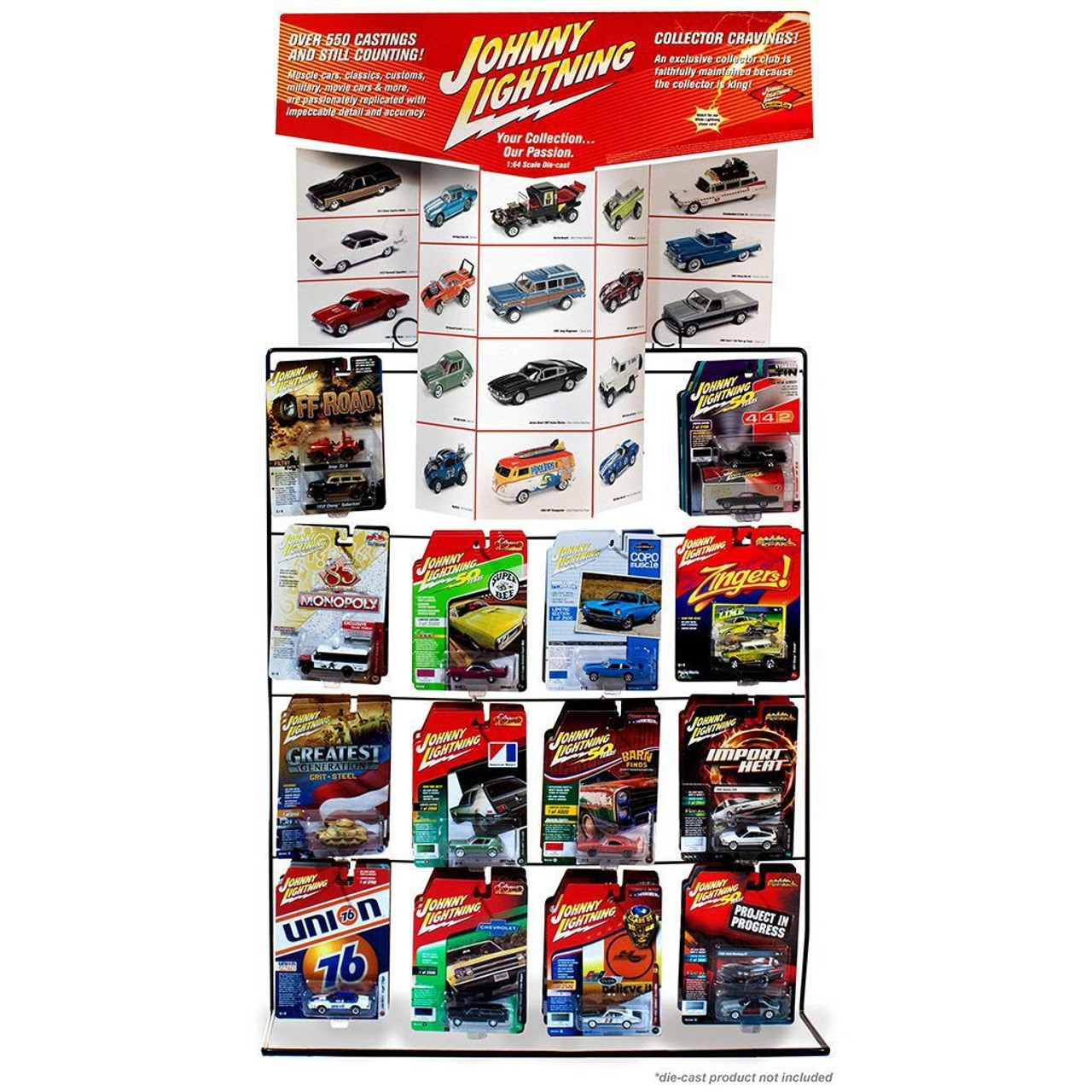 1/64 Johnny Lightning Counter Display Rack (car models NOT included)