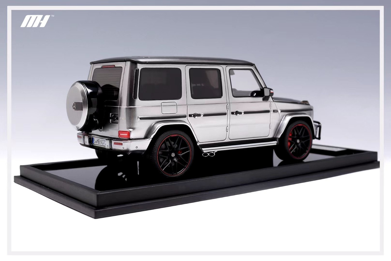 1/18 MH Motorhelix Mercedes-Benz Mercedes G63 AMG (Shiny Silver with Black Top) Resin Car Model Limited 66 Pieces