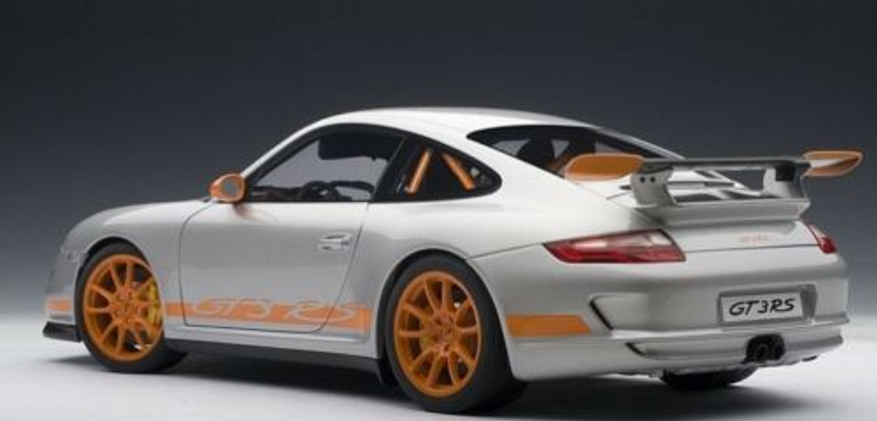 1/12 AUTOart PORSCHE 911 (997) GT3 RS - Silver with Orange Stripes