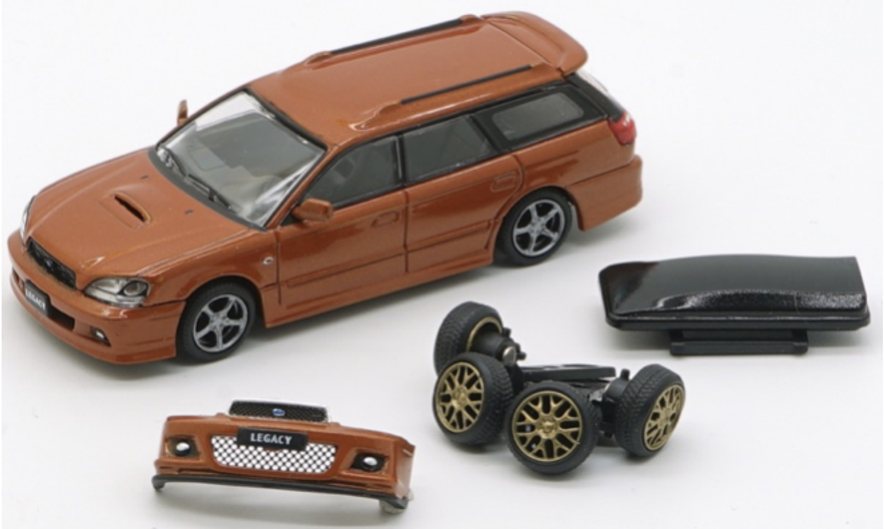 1/64 BM Creations Subaru 2002 Legacy e-tune II Orange RHD Diecast Car Model