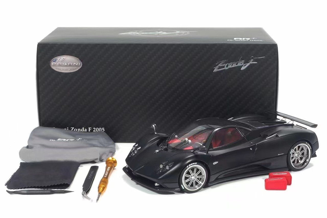 1/18 Almost Real 2005 Pagani Zonda F (Matte Black) Diecast Car Model