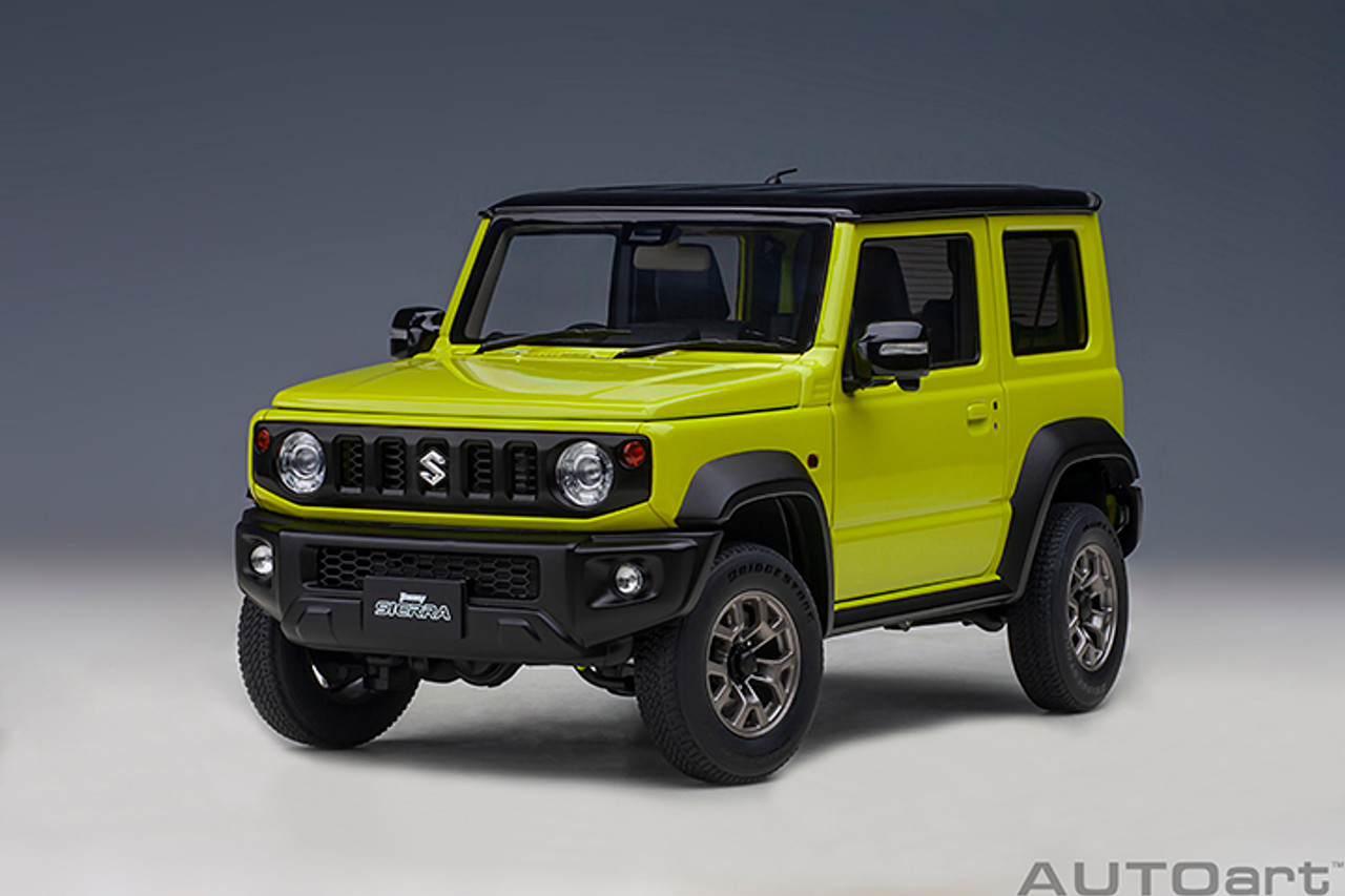 1/18 AUTOart Suzuki Jimny Sierra (JB74) (Kinetic Yellow with Black Roof) Car Model