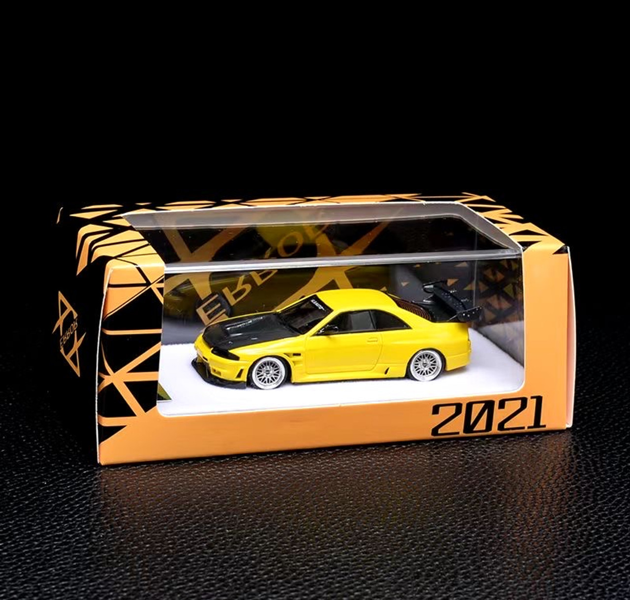 1/64 404Error Nissan Skyline GT-R GTR R33 Yellow Car Model Limited 499 Pieces