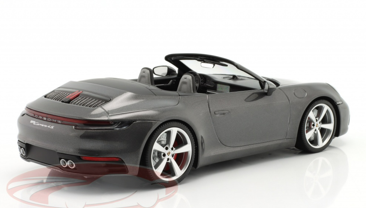 1/18 Minichamps Porsche 911 (992) Carrera 4S Cabriolet (Agate Grey Metallic) Car Model