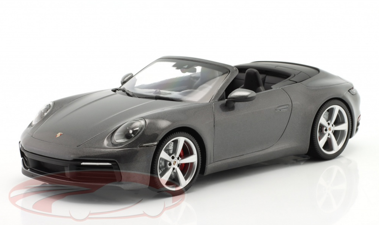 1/18 Minichamps Porsche 911 (992) Carrera 4S Cabriolet (Agate Grey Metallic) Car Model