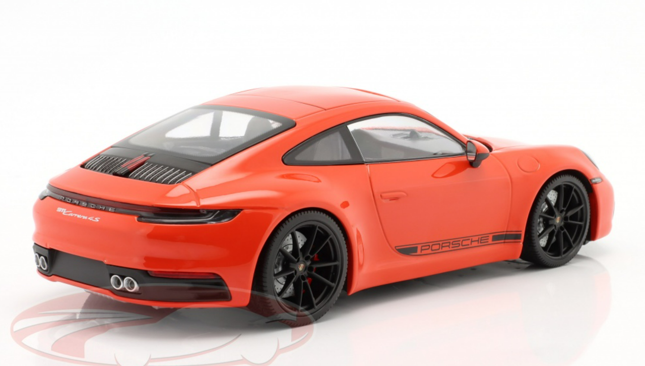 1/18 Minichamps 2019 Porsche 911 (992) Carrera 4S (Lava Orange) Car Model