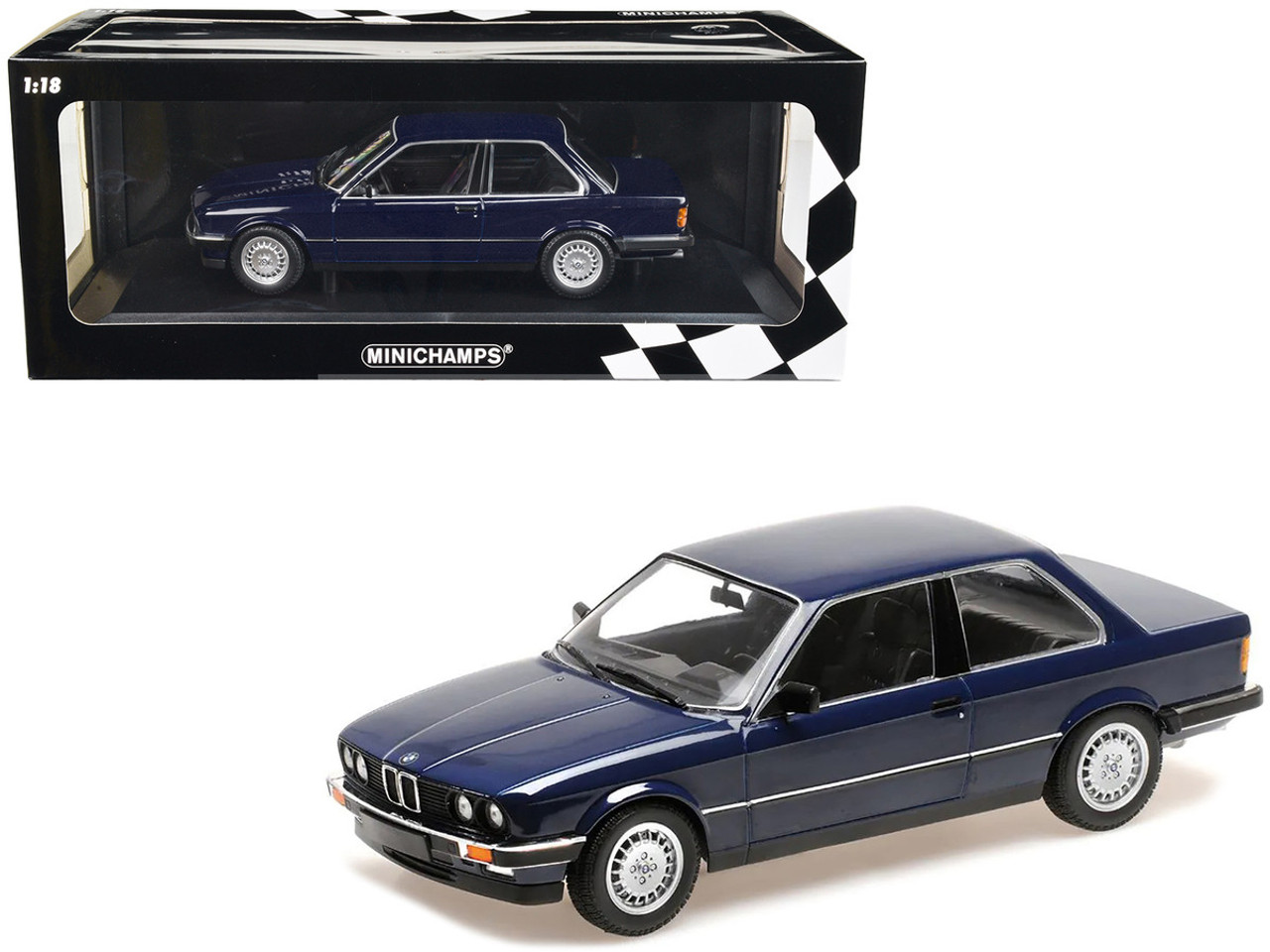 1/18 Minichamps 1982 BMW 323i (E30) Limousine (Dark Blue) Car Model