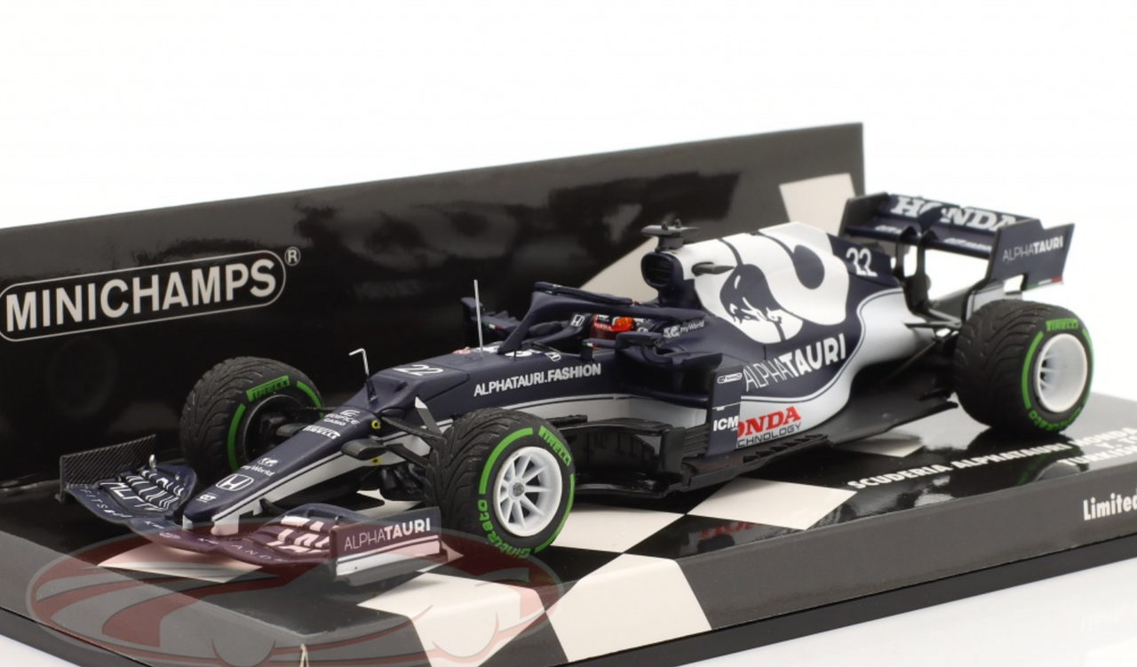 1/43 Minichamps 2021 Formula 1 Yuki Tsunoda Alpha Tauri AT02 #22 Turkey GP Car Model