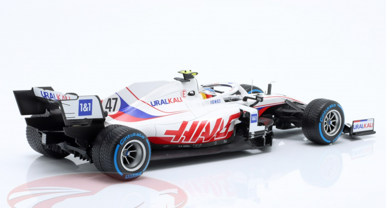 1/18 Minichamps 2021 Formula 1 Mick Schumacher Haas VF #47 Belgian GP Car Model