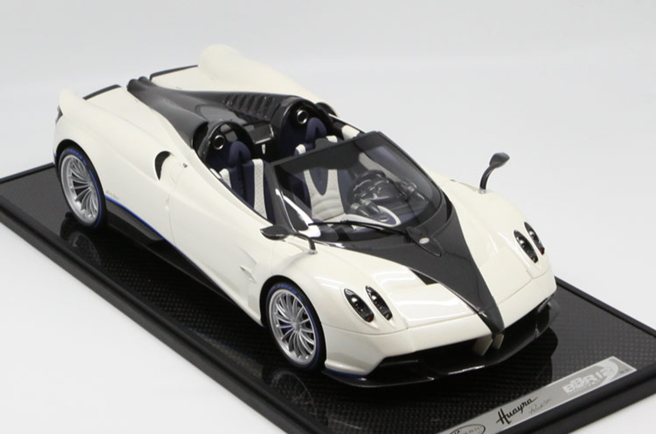 1/12 BBR Pagani Huayra Roadster (White w/ Silver Rims) Limited 20 Resin Car Model