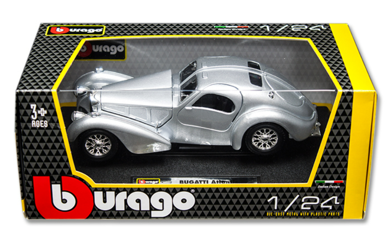 1/24 Bburago Bugatti Atlantic (Silver) Diecast Car Model