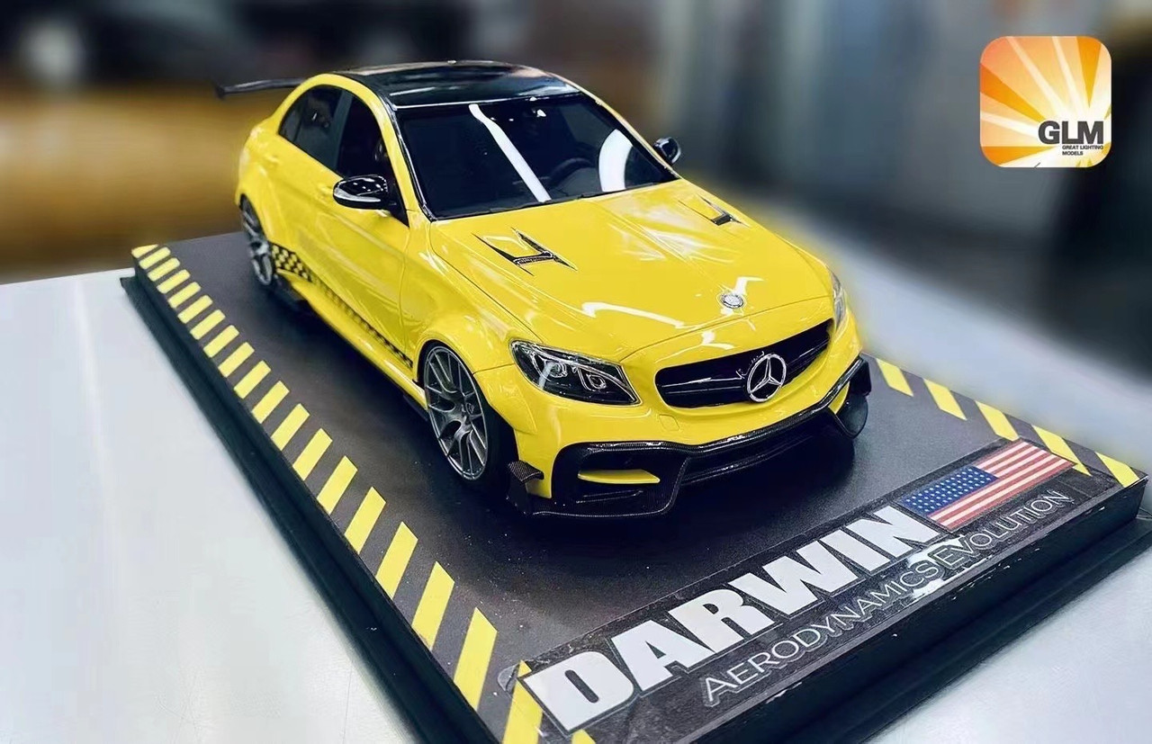 1/18 GLM Mercedes-Benz Mercedes C63 C63s AMG W205 DarwinPRO Widebody (Yellow) Resin Car Model Limited 199 Pieces