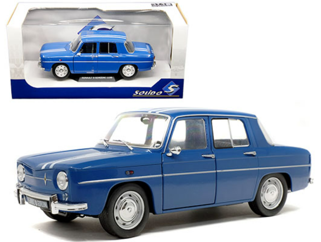 1/18 Solido 1967 Renault 8 Gordini 1100 Bleu Gordini Blue Diecast Car Model