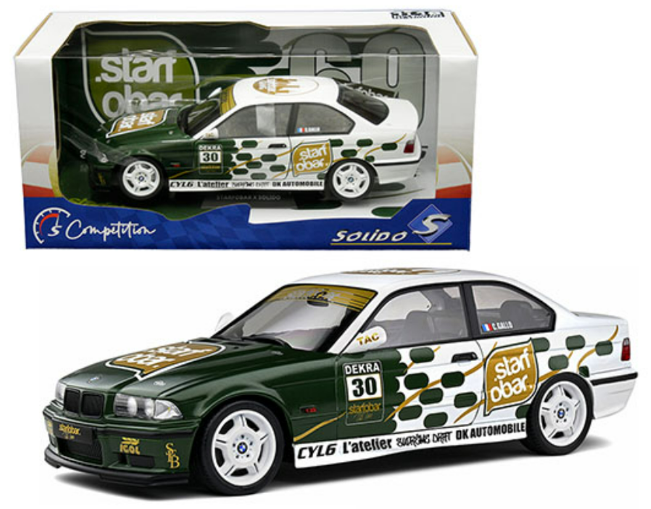 1/18 Solido 1994 BMW E36 M3 Coupe Starfotictac Diecast Car Model