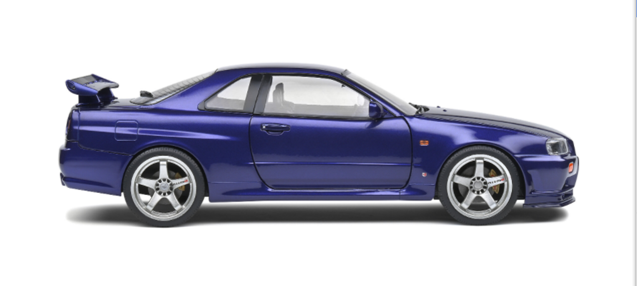 1/18 Solido 1999 Nissan Skyline GT-R (R34) RHD (Right Hand Drive) Midnight Purple Metallic Diecast Car Model