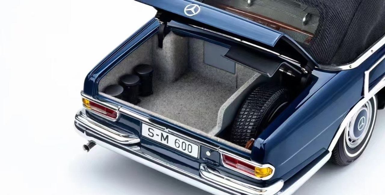 1/18 CMC 1965-1981 Mercedes-Benz 600 Pullman Limousine Soft Convertible (Blue) Diecast Car Model