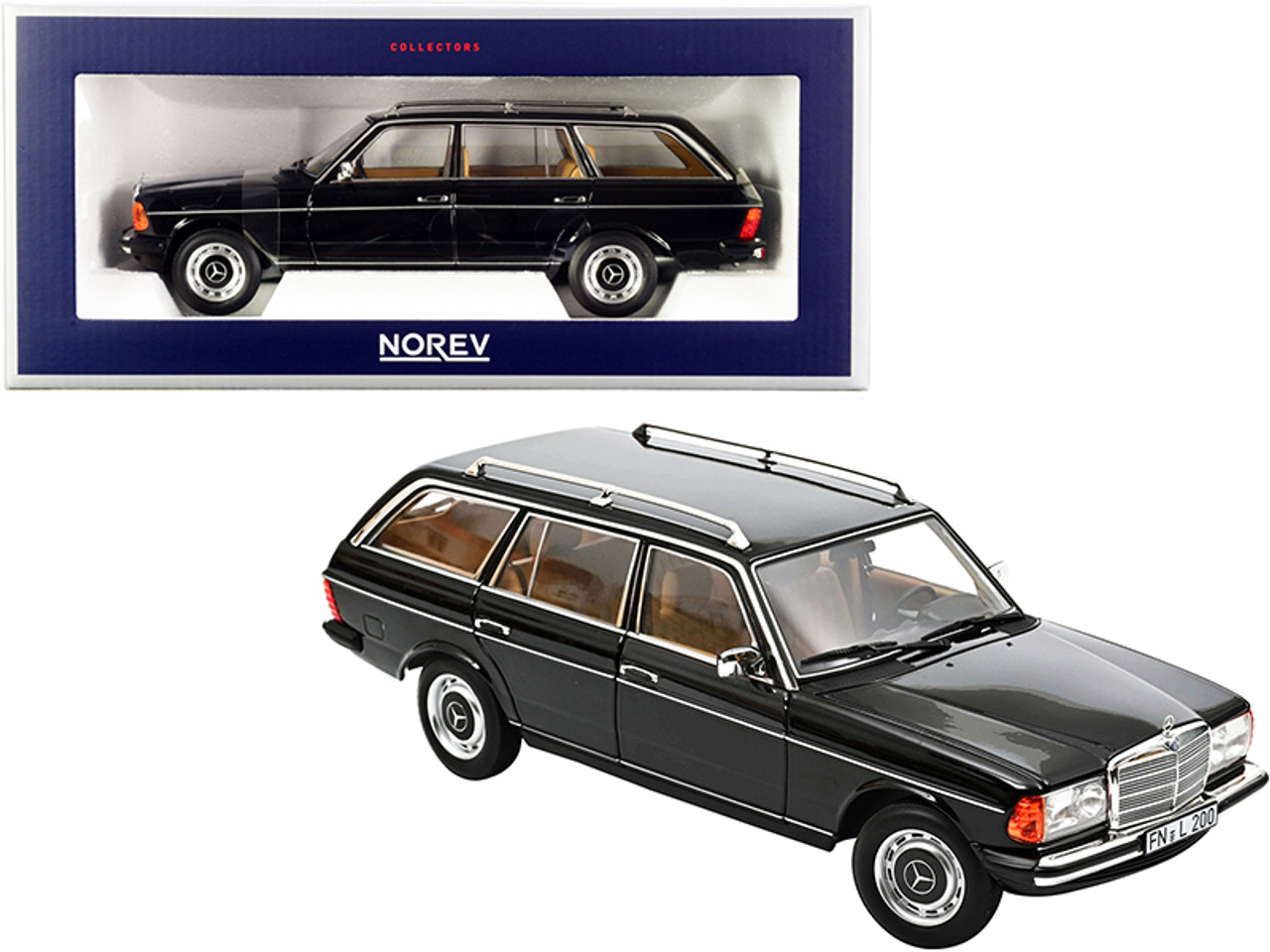 1982 Mercedes Benz 200 T Black 1/18 Diecast Model Car by Norev