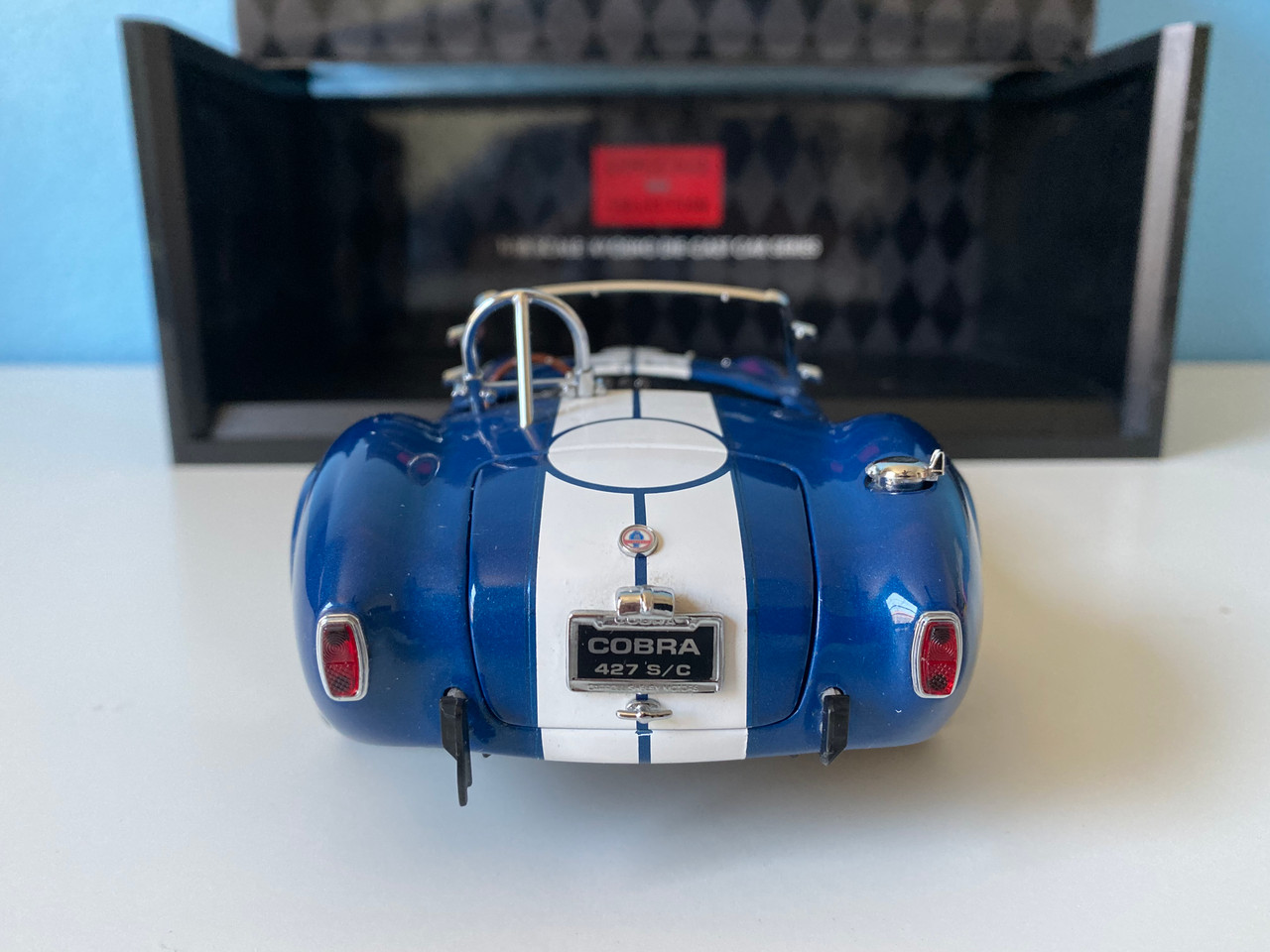 未開封　1/18 SHELBY COBRA 427 S/C Light Blue SHELBY Cobra 427 S/C Spider 1962 Light Blue - Kyosho Scale 1