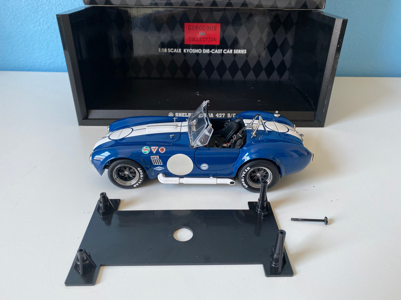 Defect As-is 1/18 Kyosho FORD MUSTANG SHELBY COBRA 427 S/C (Blue) Diecast Car Model