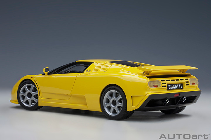AUTOart 1/18 Bugatti EB110 SS Jaune 1992 – Modèle De Collection Die-cast