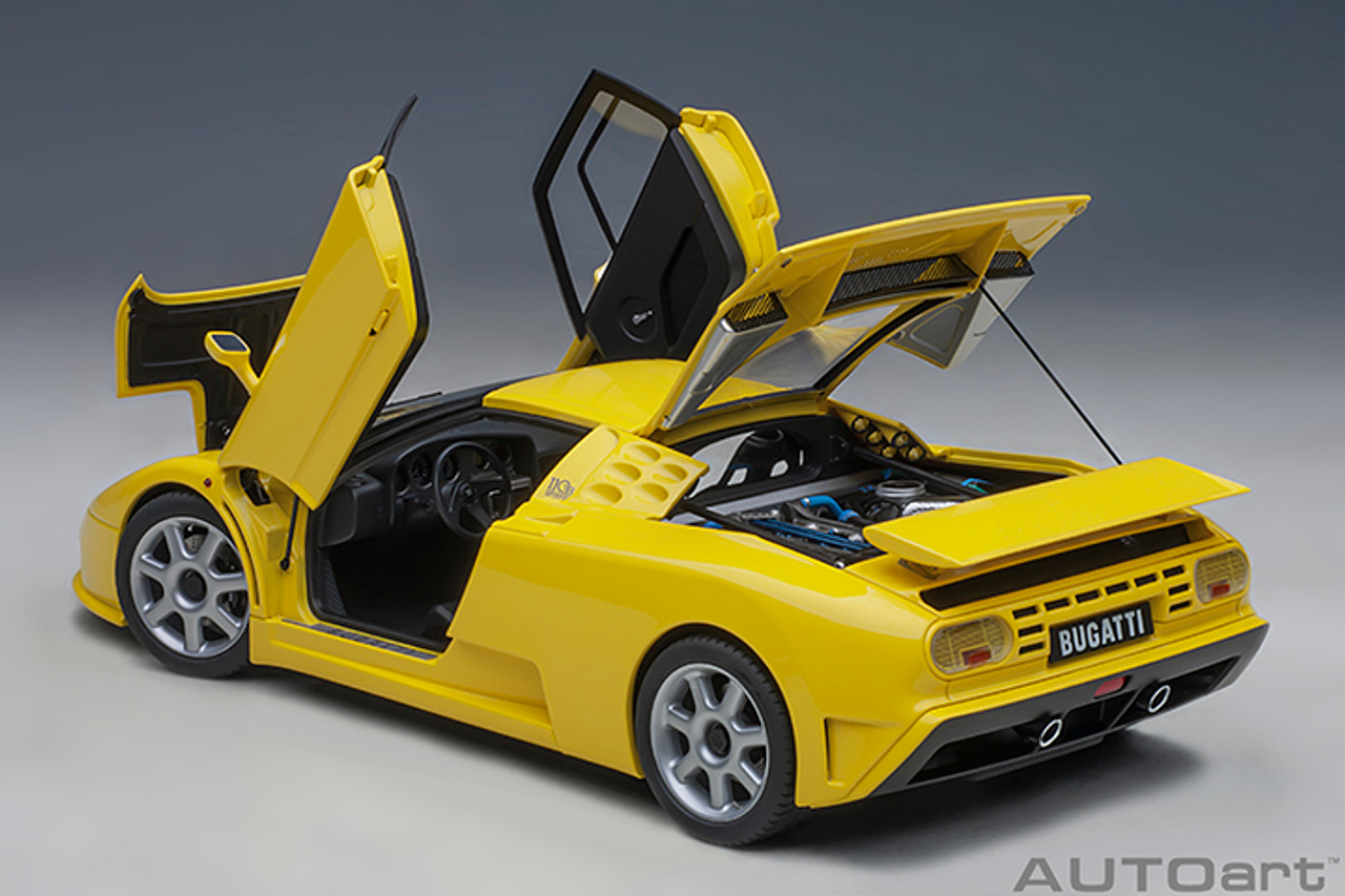 1/18 AUTOart Bugatti EB110 SS (Giallo Bugatti Yellow) Car