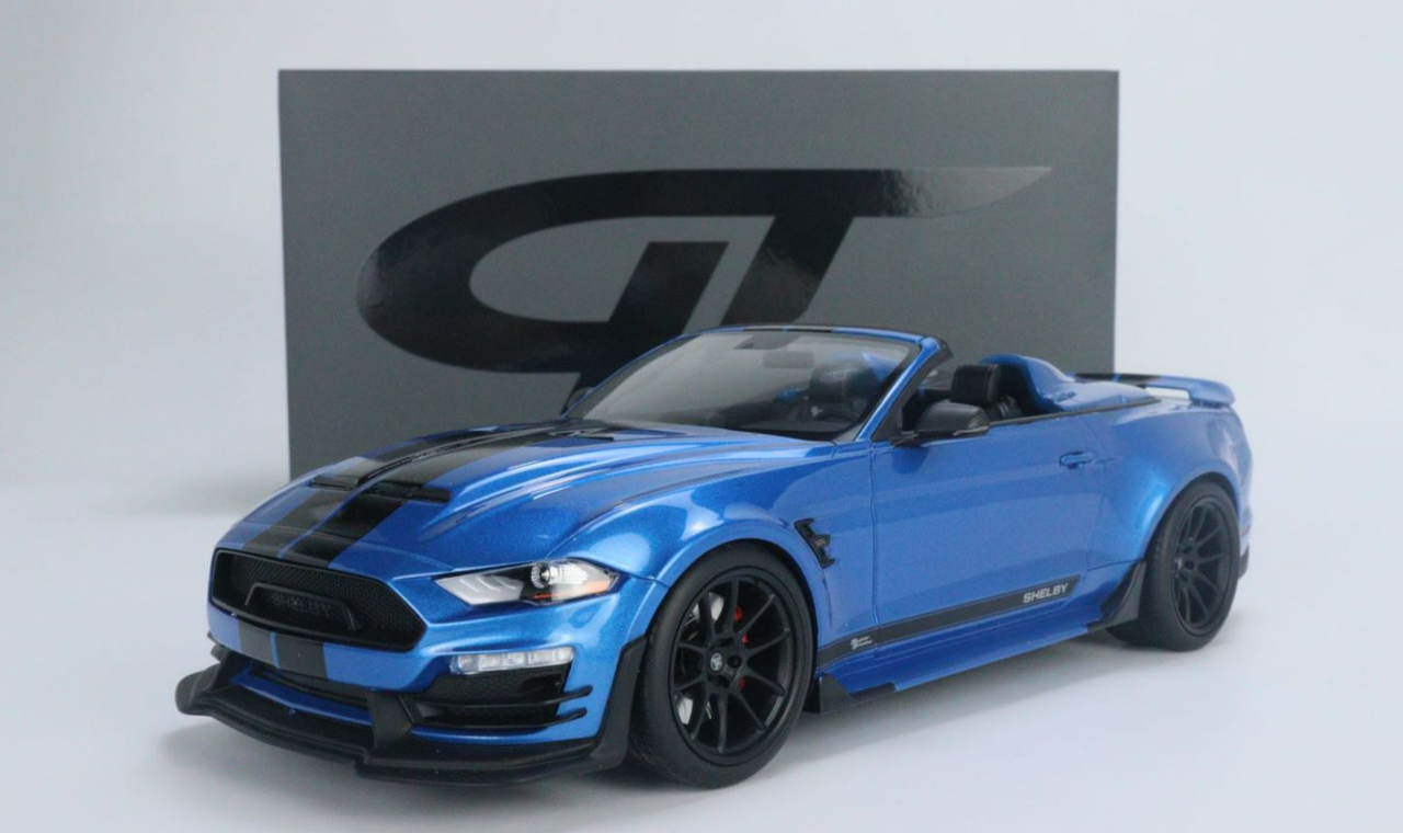 1/18 GT Spirit 2022 Shelby Super Snake Speedster Convertible (Blue Metallic with Black Stripes) Resin Car Model