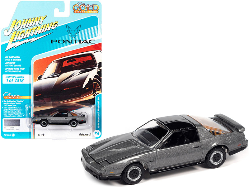 【超希少】MOONEYES Pontiac Firebird ミニカー 1984 Pontiac Firebird Trans Am T/A Silver Sand Gray Metallic with