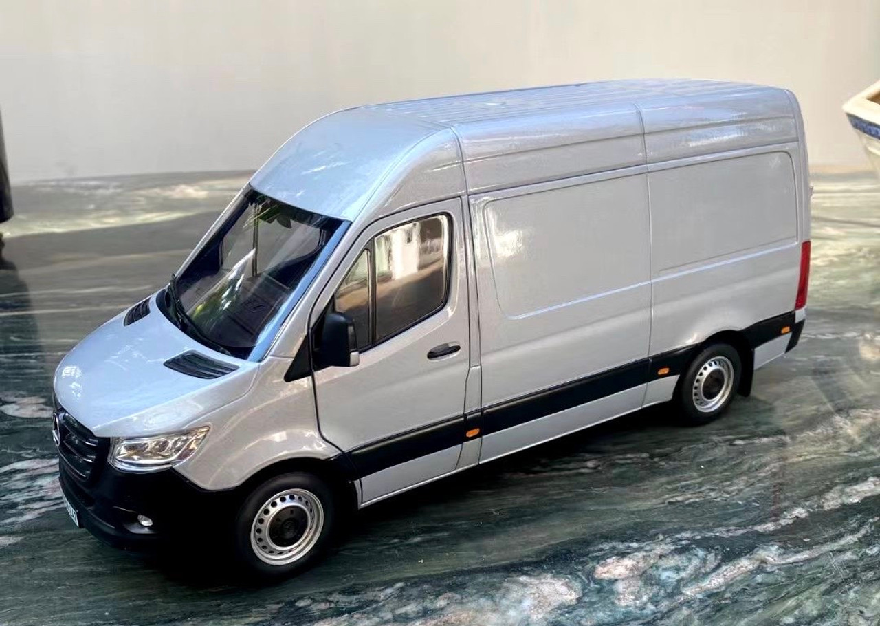 1/18 Norev 2018 Mercedes Benz Sprinter Van (Silver Metallic) Diecast Car Model