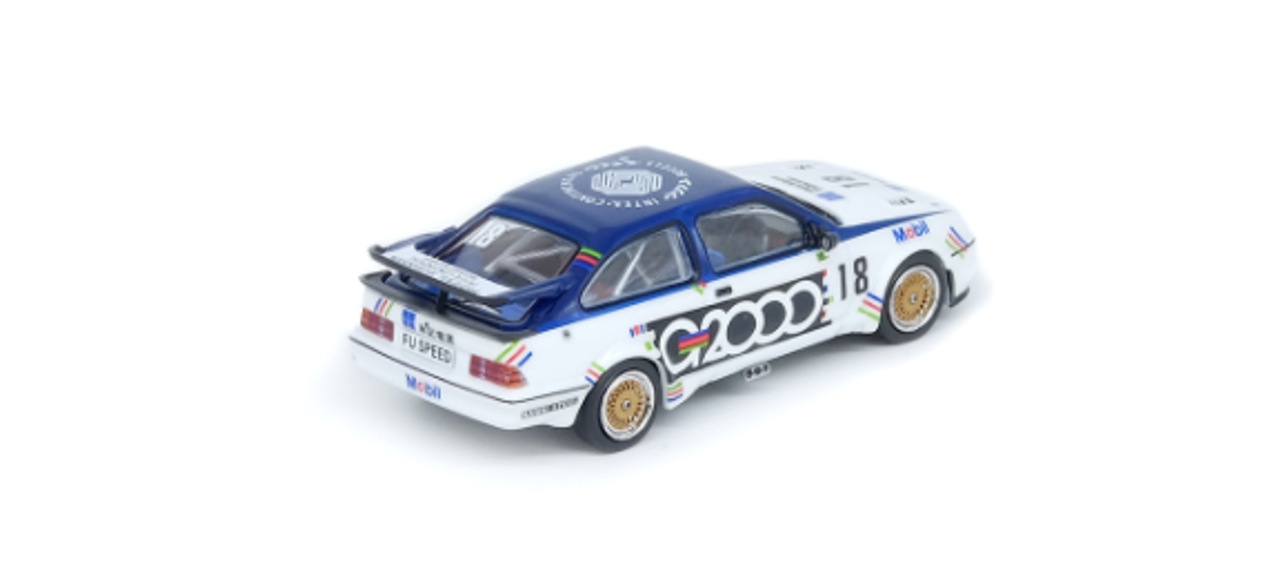1/64 INNO64 FORD SIERRA COSWOTH RS500 #18 "G2000" Macau Guia Race 1988 3rd Place - Andy Rouse Diecast Car Model 1/64 INNO64 FORD SIERRA COSWOTH RS500 #18 "G2000" Macau Guia Race 1988 3rd Place - Andy Rouse Diecast Car Model