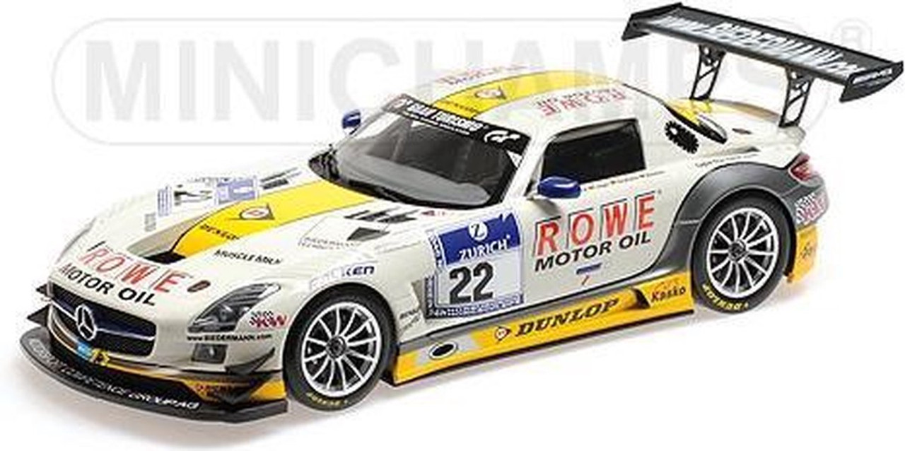 1/18 Minichamps 2013 Mercedes-Benz SLS AMG GT3 Rowe Racing #22 ADAC 24H Nurburgring Diecast Car Model