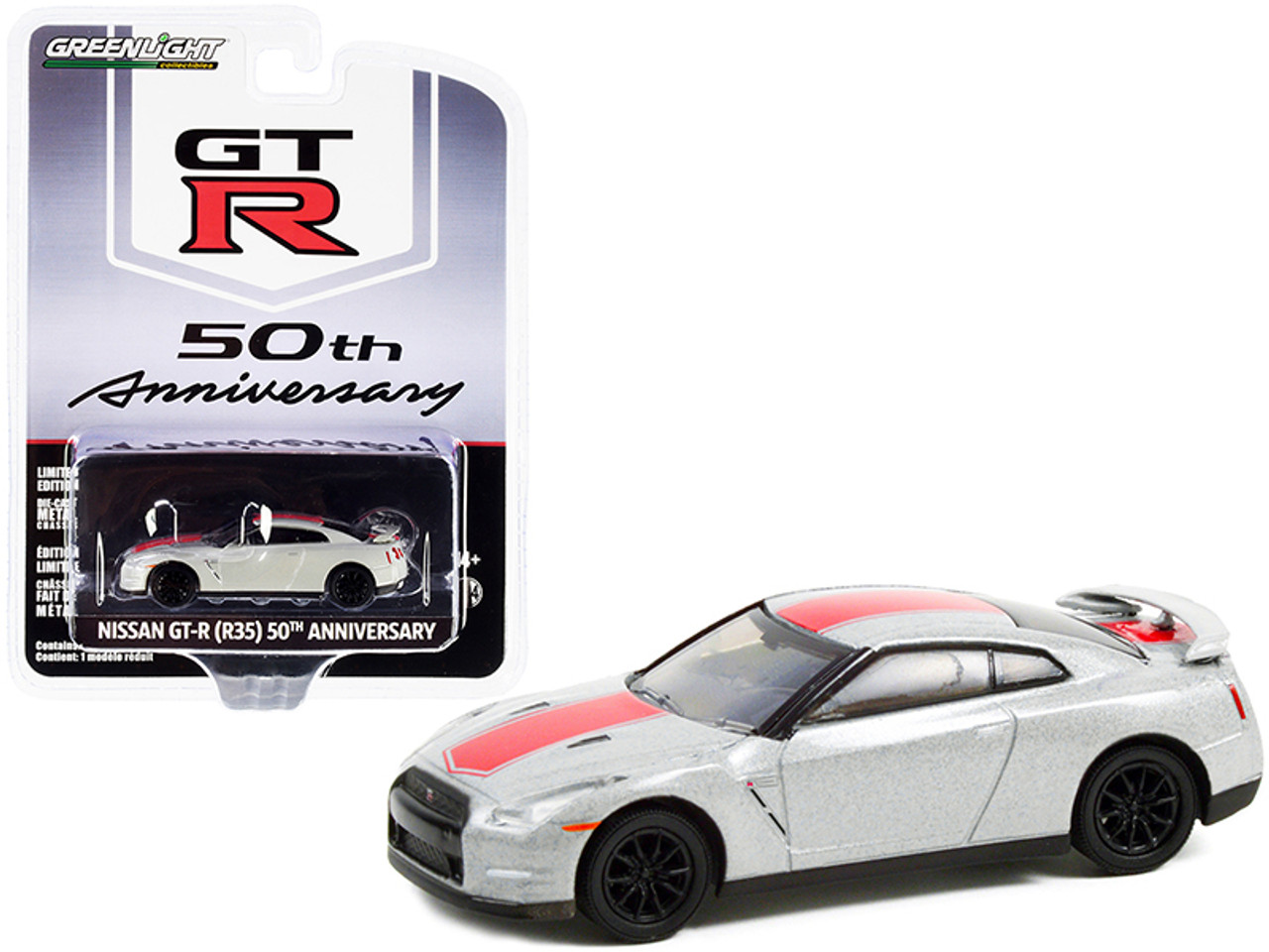 Nissan GT-R (R35) Pearl Off White with Red Stripes 