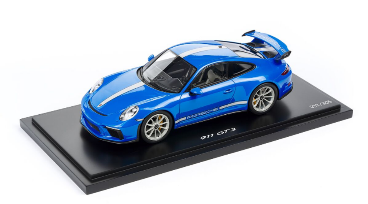 1/18 Dealer Edition Porsche 911 991 GT3 Arrow Blue with Showcase Resin Car Model