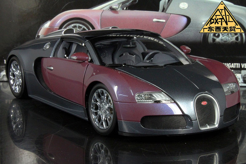 1/18 Minichamps 2009 Bugatti Veyron 16.4 (GRAY / LILA) Diecast Car