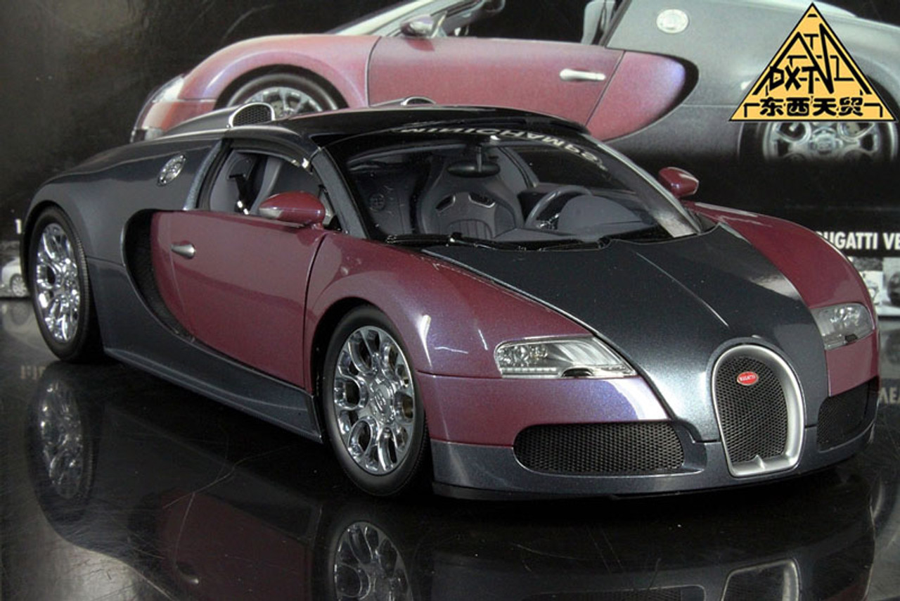 1/18 Minichamps 2009 Bugatti Veyron 16.4 (GRAY / LILA) Diecast Car Model