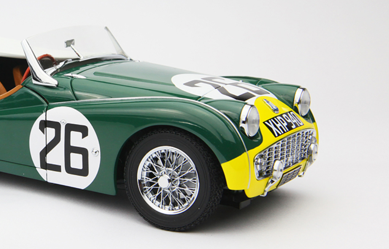 1/18 Kyosho Triumph 1959 TR3S LM No.26 (Green / Yellow) Diecast Car Model