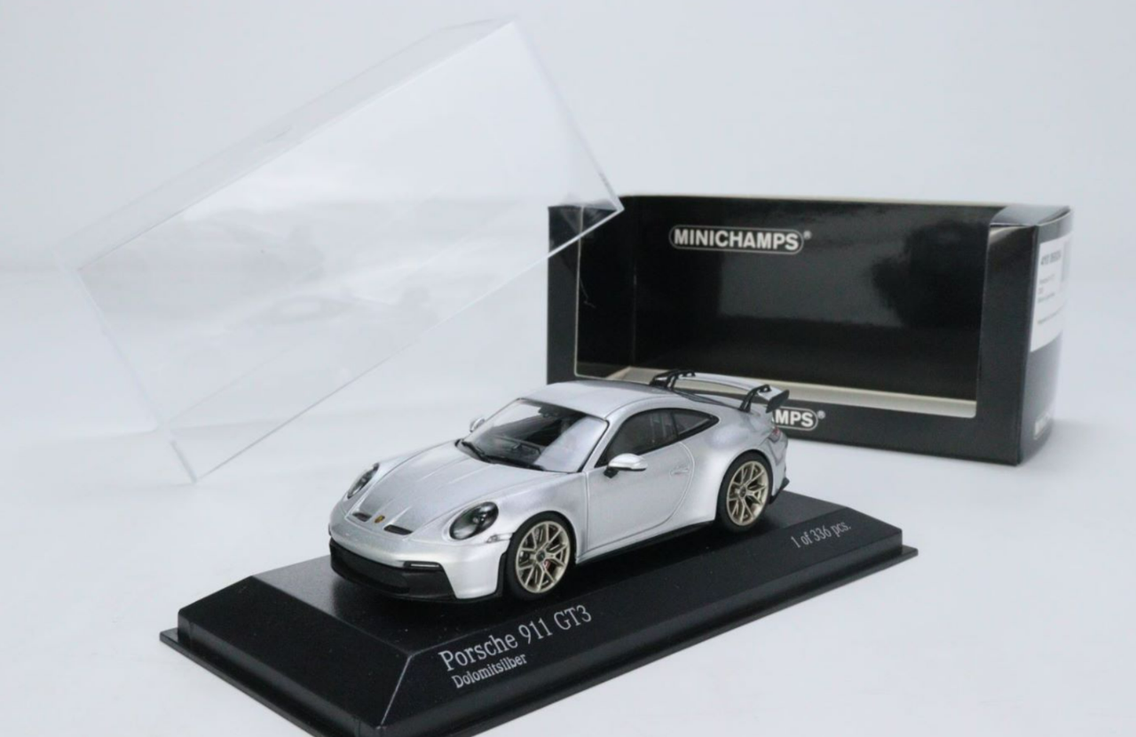 1/43 Minichamps 2020 Porsche 911 GT3 (992) Silver Diecast Car Model ...