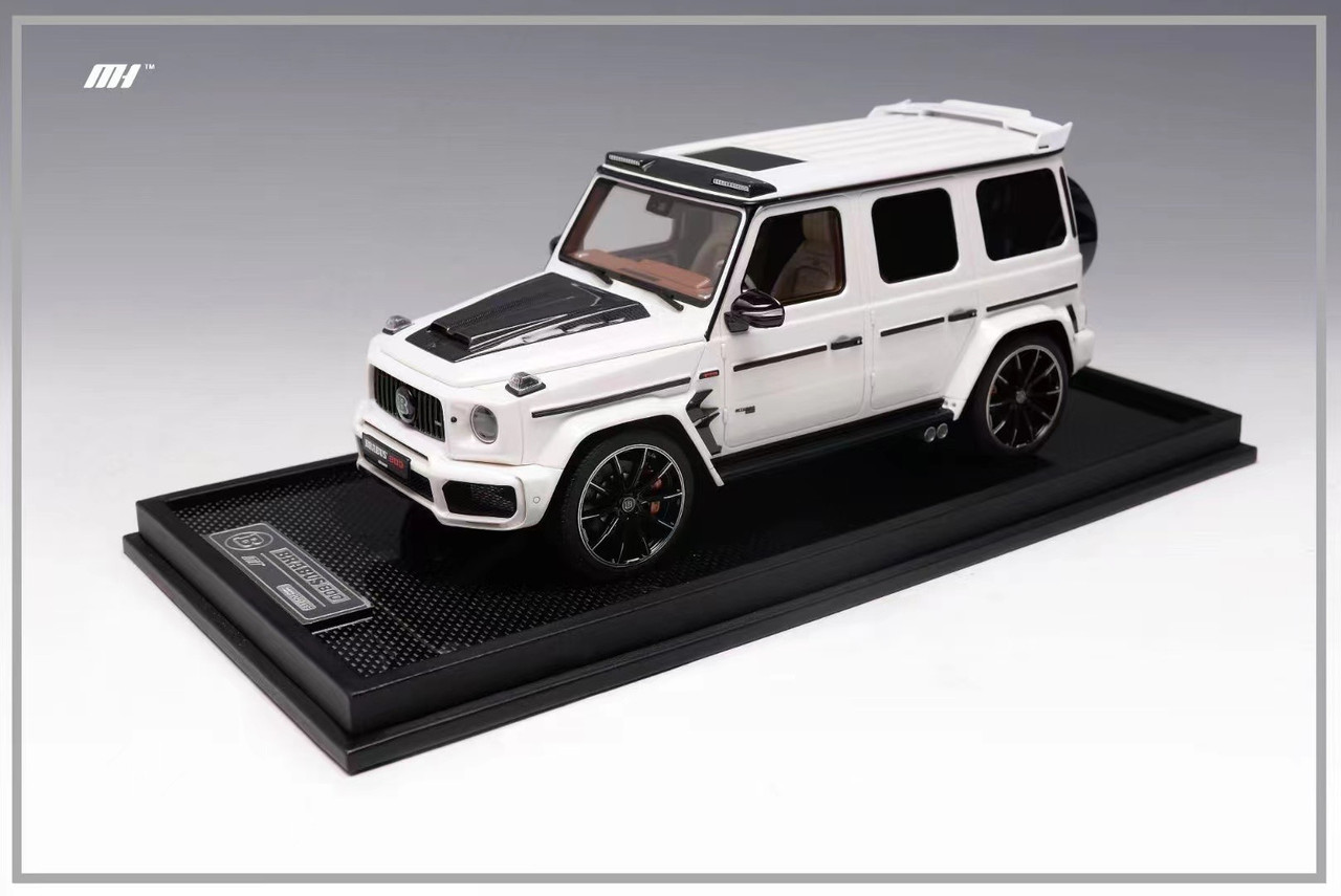 1/18 Motorhelix Mercedes-Benz Mercedes G-Class G63 AMG Brabus 800 (Pearl White) Resin Car Model Limited 199 Pieces