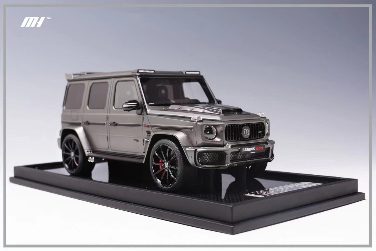 1/18 Motorhelix Mercedes-Benz Mercedes G-Class G63 AMG Brabus 800 (Matte Grey Metallic) Resin Car Model Limited 199 Pieces