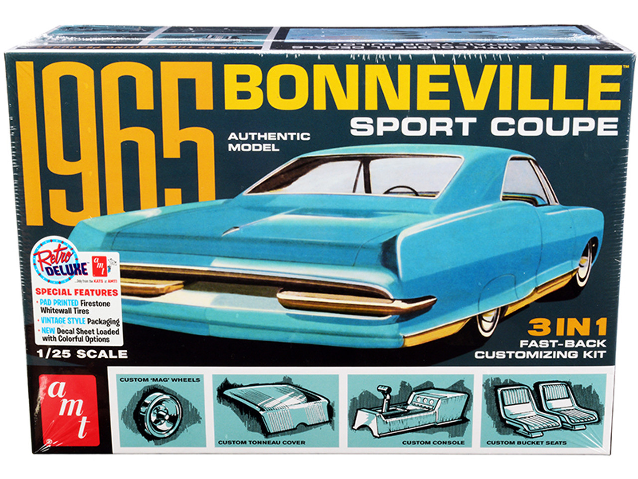 Skill 2 Model Kit 1965 Pontiac Bonneville Sport Coupe 3-in-1 Kit 1