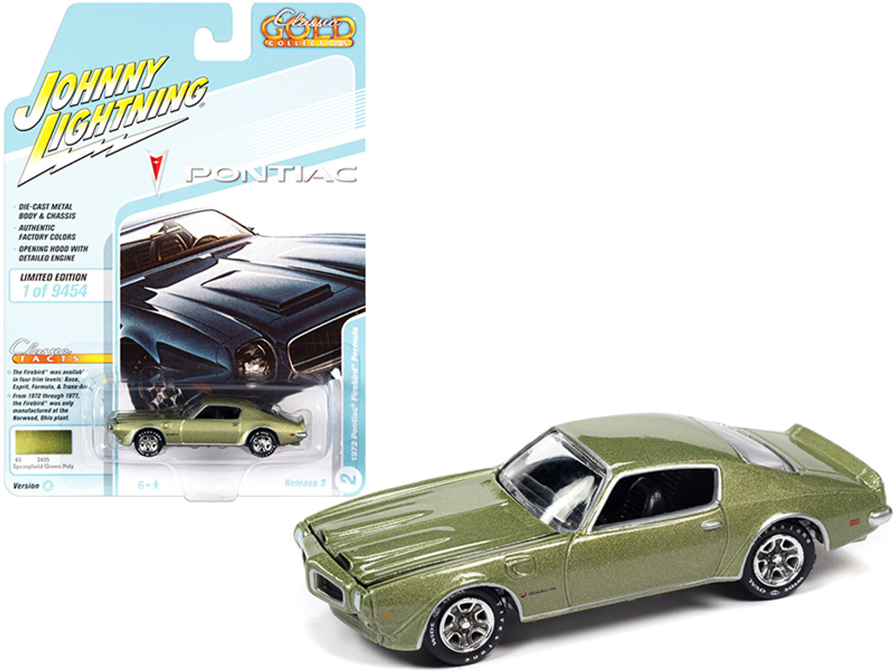 ミニモデル 1972 Pontiac Firebird Formula Springfield Green Metallic