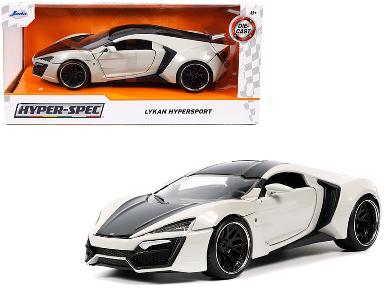 Lykan Hypersport Gray and Black "Hyper-Spec" Series 1/24 Diecast Model Car by Jada