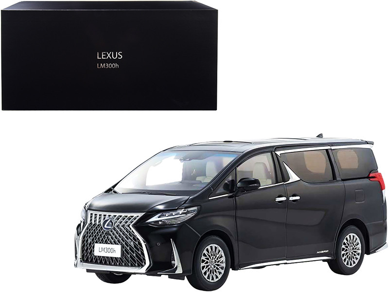 Lexus LM300h Hybrid Van with Sunroof Black 1/18 Diecast Model Car