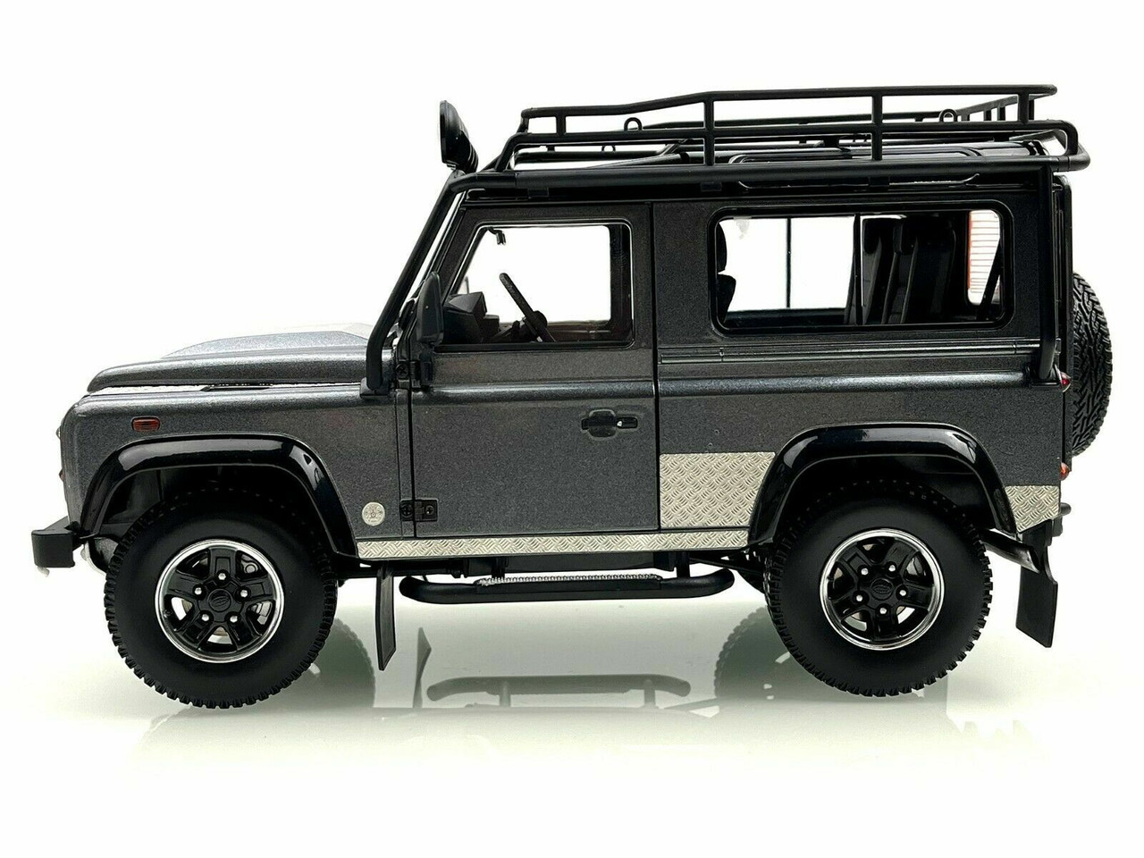 1/18 Kyosho Land Rover Defender 90 with Roof Rack (Dark Gray